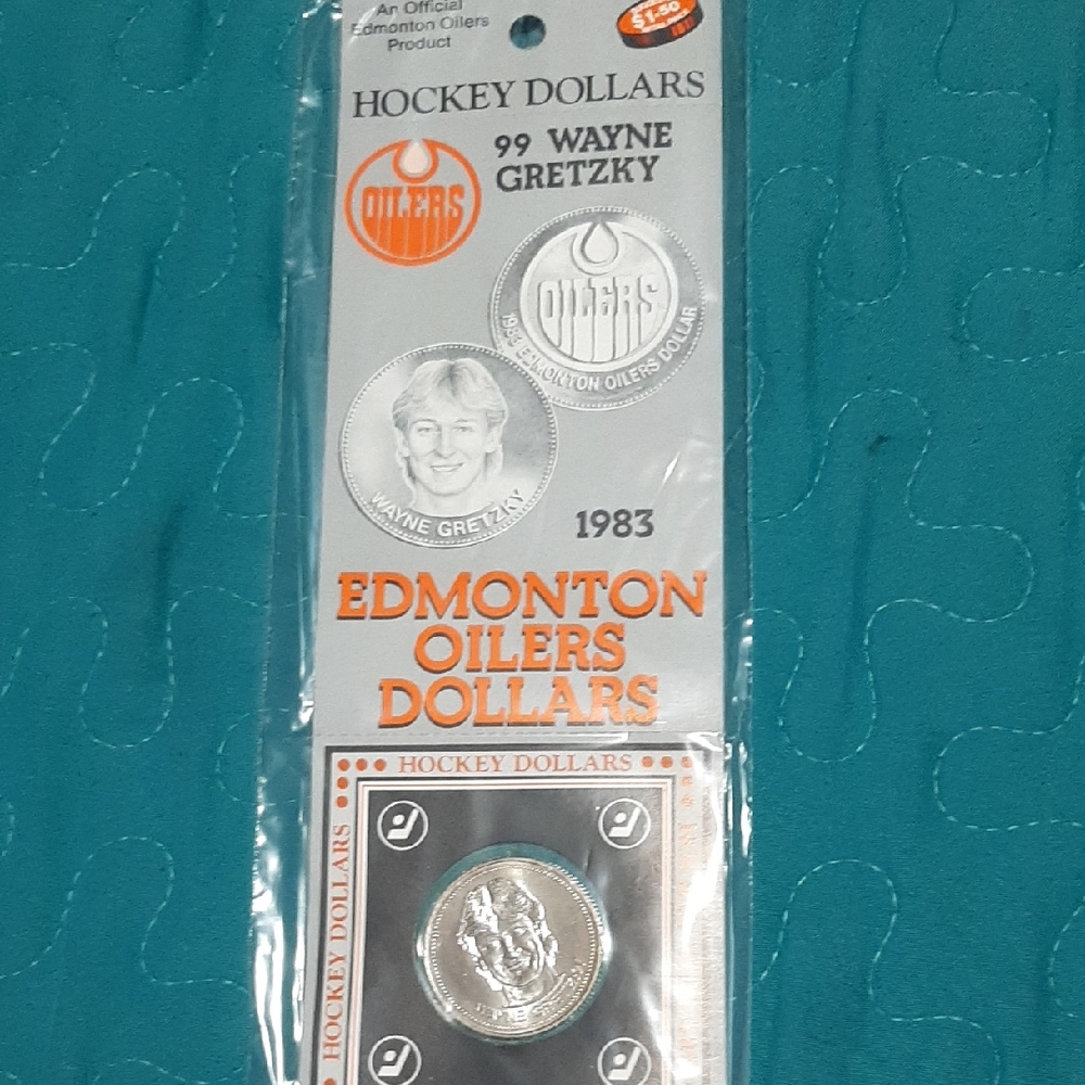 Wayne Gretzky 1983 Oilers Hockey Dollar Collectable Coin.
